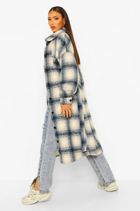 Wool Look Shacket Coat