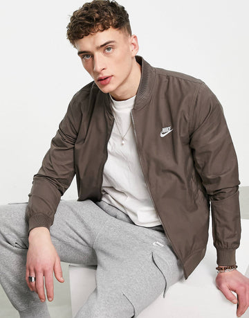 Nike unlined bomber jacket brown