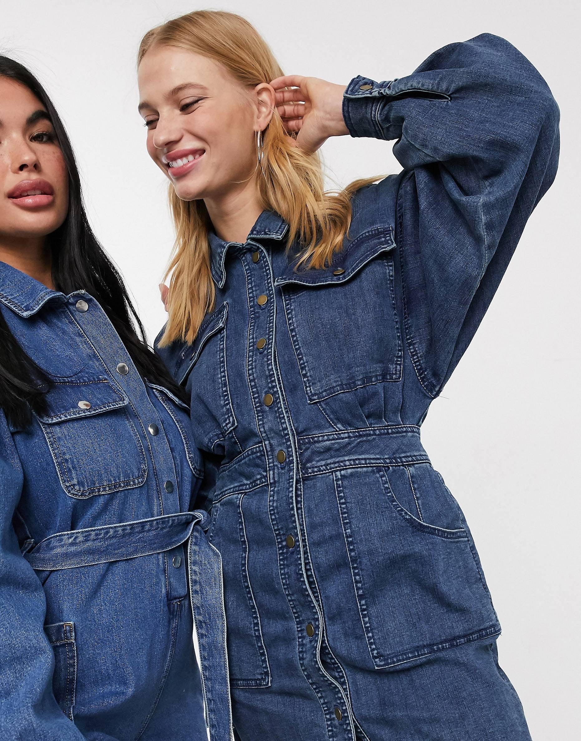 Fustan DENIM - in blue