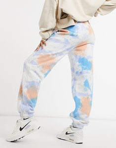 Vintage Supply relaxed joggers in tie-dye co-ord