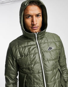 Nike puffer jacket in khaki