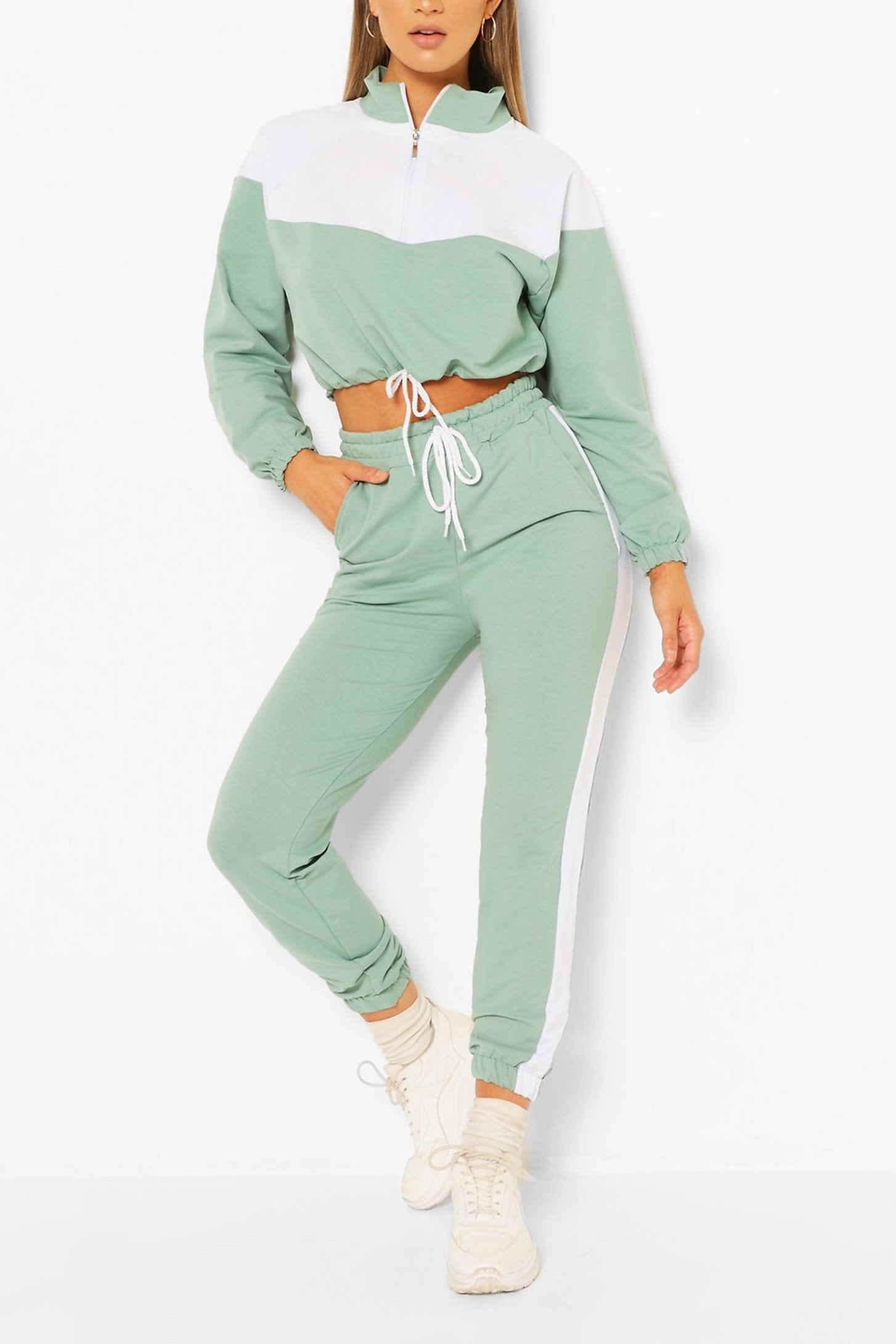 High Neck Colourblock Tracksuit