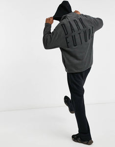 Dark Future oversized fleece track jacket