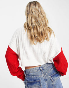 Tommy Jeans crop archive sweater multi