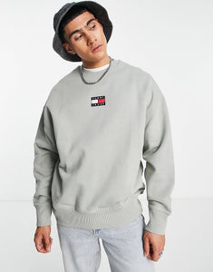 Tommy Jeans central flag sweatshirt green