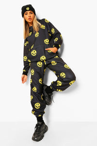 All Over Spray Face Print Tracksuit