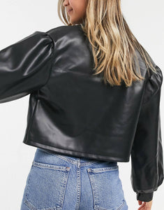 Jacket leather look