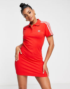 adidas Originals polo dress red