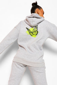 Oversized Butterfly Hoodie And Jogger Sert