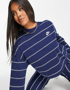 Nike Lounge navy white stripe