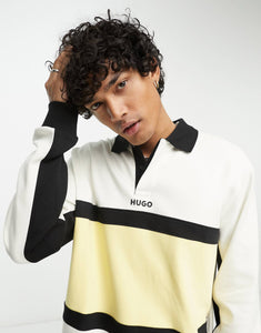 HUGO Denero polo shirt off white