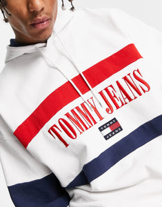 Tommy Jeans colourblock hoodie white