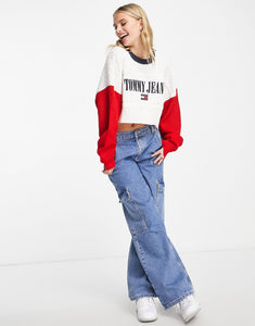 Tommy Jeans crop archive sweater multi