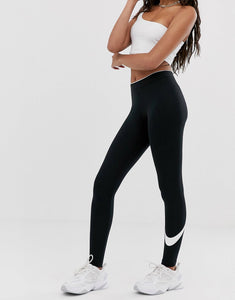 Nike Black Club Leggings Swoosh logo