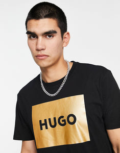 HUGO Dulive gold box t-shirt black