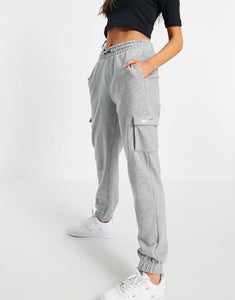 Nike swoosh drawstring joggers grey