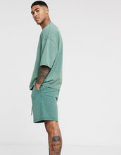 Load image into Gallery viewer, Set Co-ord Green Acid Wash oversized - Maicë dhe Shorce
