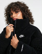 Load image into Gallery viewer, Nike borg padded jacket black
