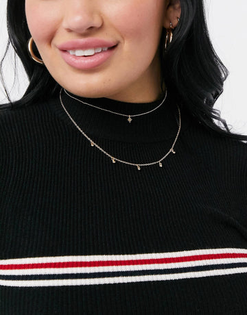 Saint Lola gold plated star Double - Necklace