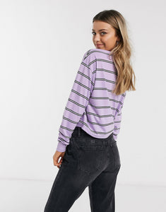 Bluze Boxy - Stripe lilac