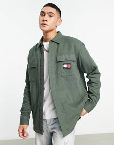 Tommy Jeans overshirt dark green