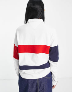 Tommy Jeans oversized long sleeve polo multi