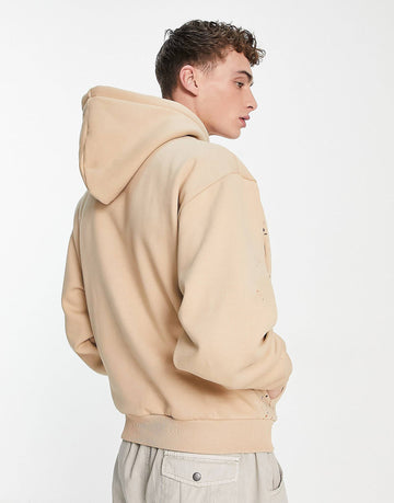 Karl Kani paint splatter hoodie beige