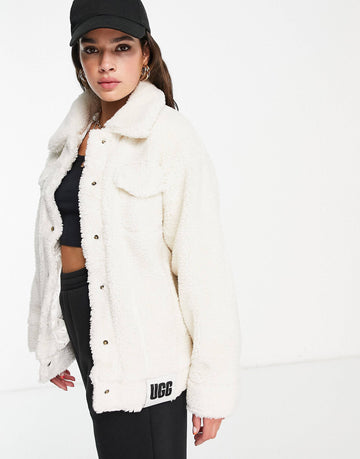 UGG Frankie shearling trucker jacket natural