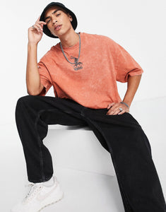 Oversized  t-shirt washed orange