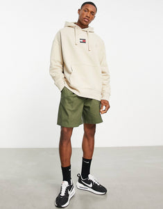 Tommy Jeans badge hoodie beige