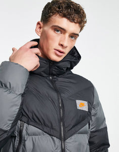 Nike padded jacket black smoke colourblock