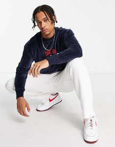 Tommy Jeans velour sweatshirt navy