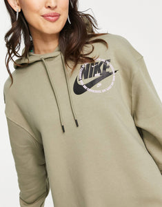 Nike utility hoodie dress green