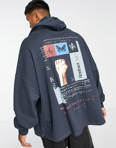 DESIGN super oversized hoodie navy