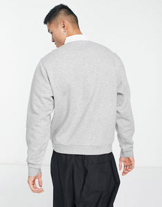 Nike Club long sleeve polo top grey