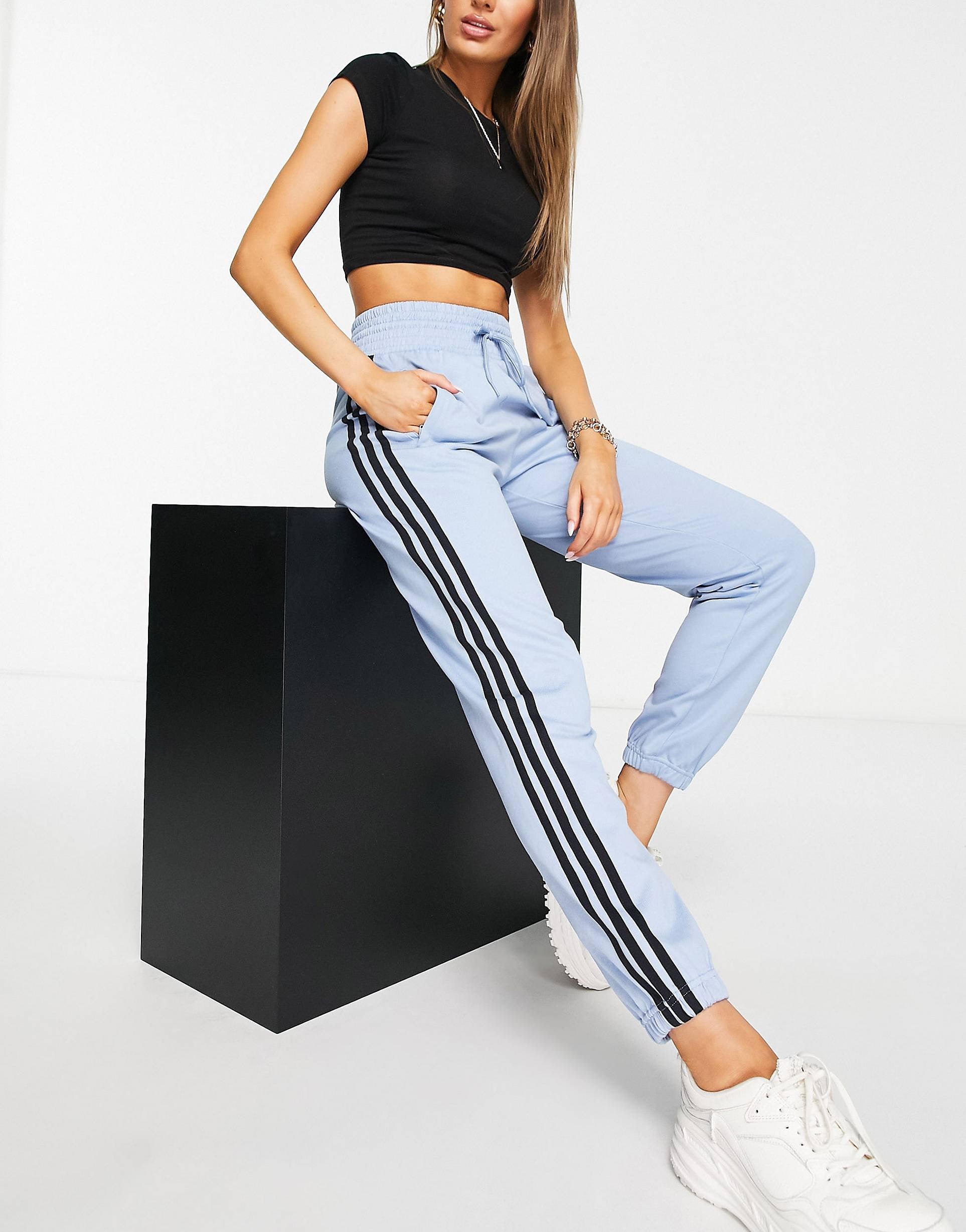 Periwinkle adidas pants hotsell