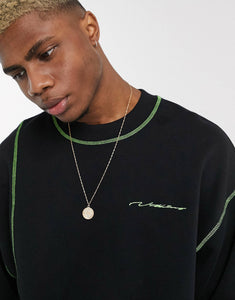 Duks Neon stitch detail - oversized