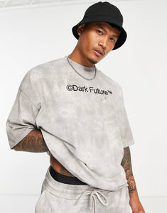 Dark Future oversized t-shirt brown wash