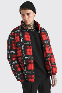 Man All Over Branded Puffer