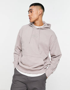 Tommy Jeans cotton signature hoodie stone