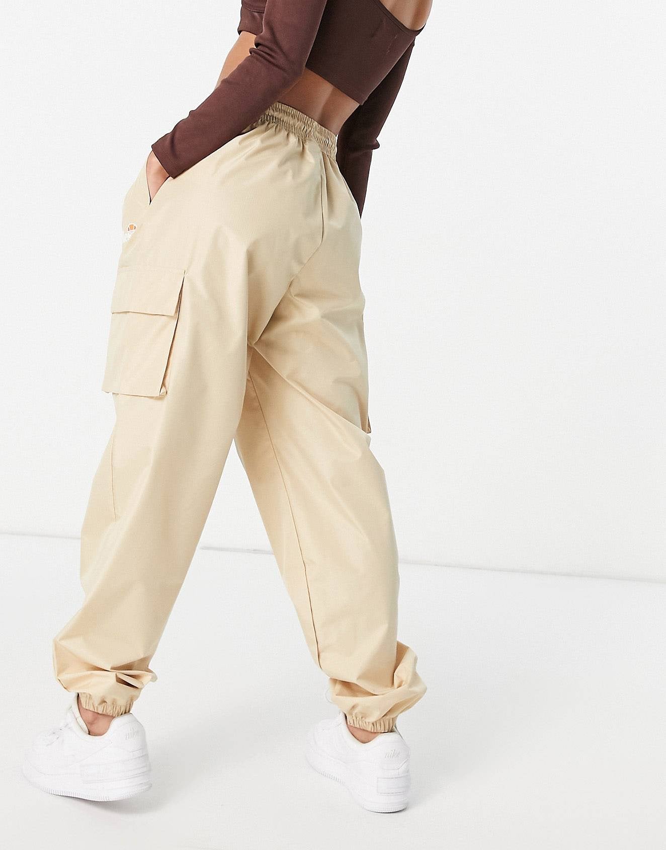 Ellesse woven pant trousers camel