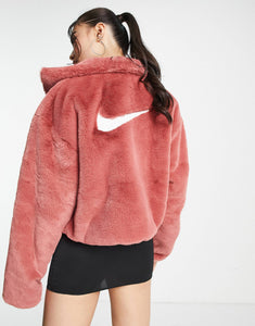 Nike Icon Clash cosy fleece jacket canyon rust