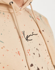 Karl Kani paint splatter hoodie beige