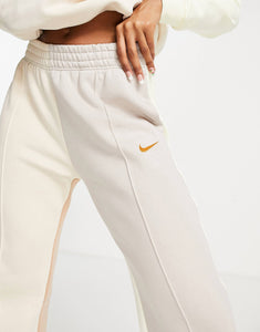 Nike Metallic Swoosh joggers cream