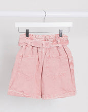 Load image into Gallery viewer, Xhinse paperbag belted denim