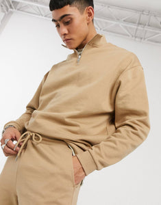 Tracksuit oversized skinny in beige