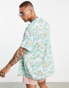 Relaxed revere shirt surfer hawaiian