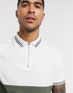 Maic Polo - White/Khaki