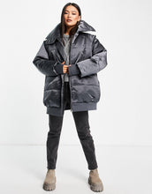 Load image into Gallery viewer, ASYOU oversized puffer dark grey