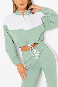 High Neck Colourblock Tracksuit